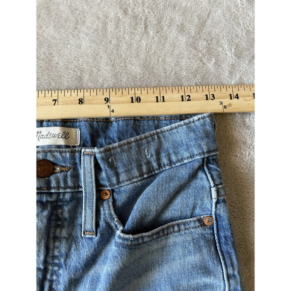 Madewell Women's 0/25 Classic Straight Leg Jeans Blue Meadowland Wash Denim - Picture 3 of 13